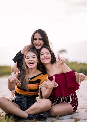 Picture of girl friends laughing together